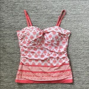 Cabana Life White Camisole Bustier Swim Top